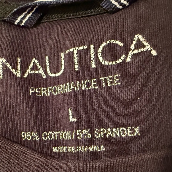 Nautica Men's Blue performance T-Shirt/size L - Picture 4 of 4
